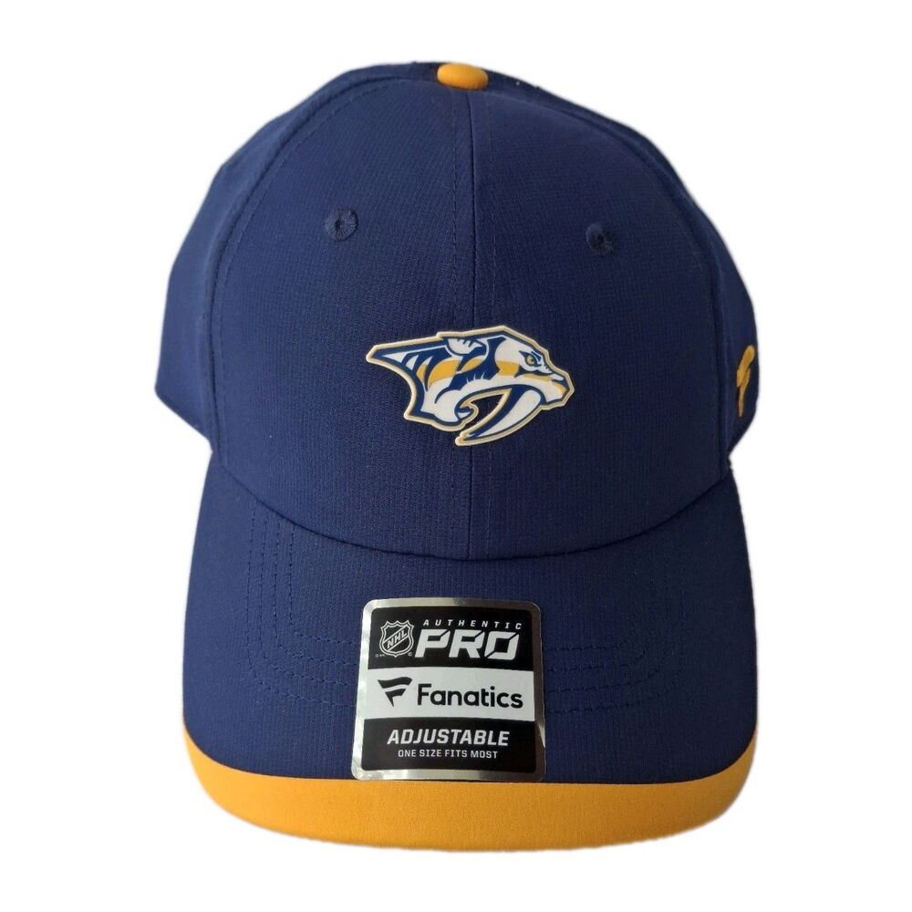 New Fanatics Nashville Predators NHL Authentic Pro Adjustable Hat Mens OSFM